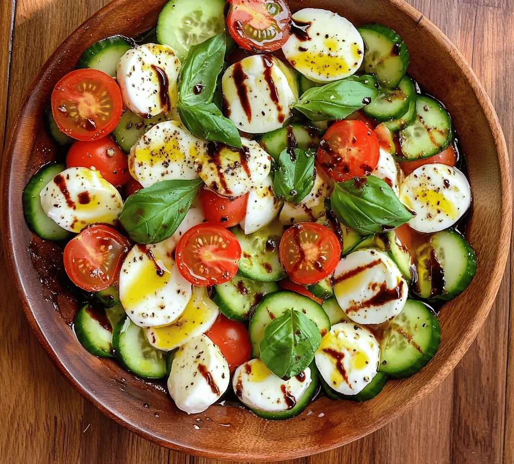 As the summer sun shines brightly and fresh produce is at its peak, there’s nothing quite as refreshing as a crisp and flavorful salad. Enter the Fresh & Zesty Cucumber Caprese Salad, a vibrant, modern take on the classic Italian Caprese salad that combines the cool crunch of cucumbers with the traditional elements of ripe tomatoes, creamy mozzarella, and fragrant basil. This salad not only tantalizes the taste buds but also embodies the essence of summer—light, fresh, and bursting with flavor.