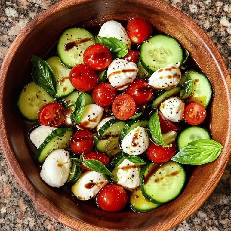 As the summer sun shines brightly and fresh produce is at its peak, there’s nothing quite as refreshing as a crisp and flavorful salad. Enter the Fresh & Zesty Cucumber Caprese Salad, a vibrant, modern take on the classic Italian Caprese salad that combines the cool crunch of cucumbers with the traditional elements of ripe tomatoes, creamy mozzarella, and fragrant basil. This salad not only tantalizes the taste buds but also embodies the essence of summer—light, fresh, and bursting with flavor.