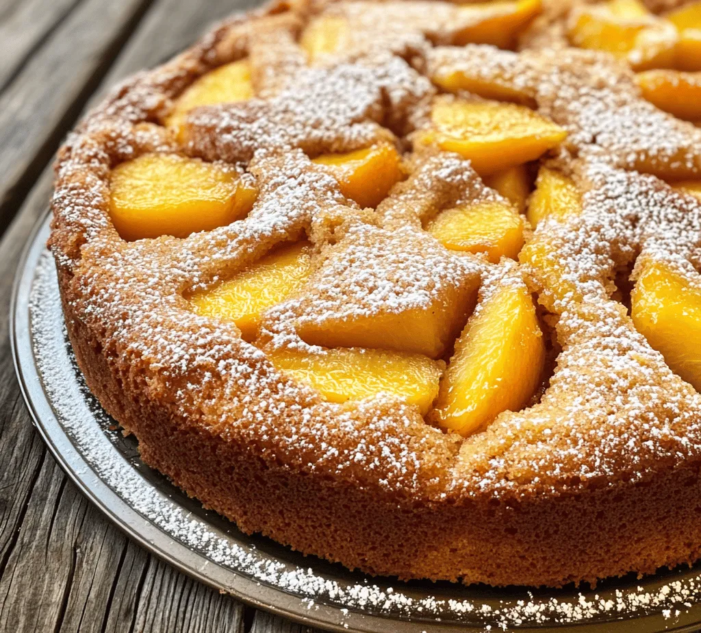 As the sun shines brighter and the days grow longer, summer beckons us to indulge in sweet, juicy fruits. Among the seasonal delights, fresh peaches stand out, embodying the essence of summer with their luscious flavor and vibrant color. One of the best ways to showcase these delightful fruits is through a <strong>Brown Sugar Peach Cake</strong>. This moist, flavorful cake is not only a treat for the taste buds but also a feast for the eyes, with its golden hue and caramelized peach topping.” /></p>
</p>
<h3>Folding in Peaches</h3>
</p>
<p>When it comes to folding in the peaches for your Brown Sugar Peach Cake, the technique is crucial to maintain the integrity of the fruit within the batter. Begin by preparing your peaches: wash, peel, and slice them into bite-sized pieces. It’s essential to ensure that the peaches are evenly distributed without breaking down too much, as you want to retain their juicy texture in the final product.</p>
</p>
<p>To fold in the peaches, gently add them to your batter after it has been mixed to a smooth consistency. Use a rubber spatula or a wooden spoon, and employ a gentle up-and-over motion to integrate the fruit. This technique helps prevent the peaches from sinking to the bottom of the cake, ensuring that every slice contains tender pieces of fruit. Take your time with this step; a gentle touch will ensure the peaches remain intact, contributing to the cake’s delightful texture.</p>
</p>
<h3>Pouring and Smoothing the Batter</h3>
</p>
<p>Once your peaches are folded into the batter, it’s time to pour and smooth it into your prepared cake pan. Pour the batter into the center of the pan, allowing it to naturally spread towards the edges. Using a spatula, gently coax the batter into an even layer. This step is crucial for an evenly baked cake, as it ensures that all parts of the batter will receive the same amount of heat from the oven.</p>
</p>
<p>Be mindful to avoid overworking the batter at this stage. An even distribution will not only support uniform baking but also contribute to the overall aesthetic appeal of your finished cake. The goal is to create a smooth surface that will develop a lovely golden-brown crust as it bakes.</p>
</p>
<h3>Baking</h3>
</p>
<p>Baking your Brown Sugar Peach Cake is where the magic happens. Preheat your oven to the specified temperature in your recipe. A good indicator of doneness is to check the cake in the last 10 minutes of the baking time. Start by looking for a golden-brown crust around the edges, which signifies that the outer layer is setting.</p>
</p>
<p>Insert a toothpick or a cake tester into the center of the cake; if it comes out clean or with just a few moist crumbs attached, your cake is ready. If the toothpick comes out with wet batter, give it a few more minutes and check again. Remember that baking times can vary slightly based on your oven and the specific pan you are using, so keep an eye on the cake as it nears completion.</p>
</p>
<h3>Cooling the Cake</h3>
</p>
<p>After pulling the cake from the oven, it’s essential to let it cool before serving. Cooling allows the cake to set properly and enhances its flavors. Start by letting it sit in the pan for about 10 to 15 minutes. This resting period helps the cake firm up slightly, making it easier to transfer to a wire rack.</p>
</p>
<p>Once the initial cooling is complete, carefully invert the cake onto the rack to cool completely. This step is vital as it prevents the cake from becoming soggy by allowing air to circulate around it. Allow the cake to cool for at least 30 minutes before slicing. A properly cooled cake will slice beautifully, showcasing the vibrant peaches within its moist crumb.</p>
</p>
<h3>Flavor Profile and Texture of the Cake</h3>
</p>
<p>The flavor profile of your Brown Sugar Peach Cake is a delightful balance between the caramel-like sweetness of brown sugar and the natural acidity of the fresh peaches. The brown sugar adds depth and a hint of molasses flavor, complementing the juicy sweetness of the peaches perfectly. This interplay of flavors makes every bite a treat for the taste buds, offering a refreshing taste of summer.</p>
</p>
<p>In terms of texture, this cake boasts a moist and tender crumb, thanks to the combination of brown sugar and the juicy fruit pockets. Each slice reveals succulent pieces of peach, which not only enhance the cake’s flavor but also contribute to its overall juiciness. The golden-brown crust provides a slight contrast to the soft interior, making each bite a delightful experience.</p>
</p>
<p>Visually, the cake is just as appealing. The golden-brown crust, often flecked with the bright orange and yellow hues of the peaches, creates an inviting presentation. The vibrant colors make it an excellent centerpiece for any gathering, enticing guests before they even take a bite.</p>
</p>
<h3>Serving Suggestions and Pairings</h3>
</p>
<p>When it comes to serving your Brown Sugar Peach Cake, temperature plays a vital role. For the best flavor and texture, serve the cake at room temperature. This allows the natural flavors of the peaches and the richness of the brown sugar to shine through.</p>
</p>
<p>Presentation is key; consider dusting the top of the cake with powdered sugar for an elegant finish. Alternatively, you can drizzle a simple glaze made from powdered sugar and milk for added sweetness and visual appeal.</p>
</p>
<p>Accompaniments can elevate the dessert experience further. A dollop of freshly whipped cream on top or a scoop of vanilla ice cream beside the warm cake creates a delightful contrast of temperatures and textures. Fresh fruit, like berries or additional peach slices, can also complement the flavors wonderfully.</p>
</p>
<p>As for beverage pairings, a chilled glass of iced tea or lemonade can beautifully balance the sweetness of the cake. For those looking for something stronger, a light white wine or sparkling wine pairs excellently, enhancing the summery feel of this dessert.</p>
</p>
<h3>Storage and Shelf Life</h3>
</p>
<p>To maximize the enjoyment of your Brown Sugar Peach Cake, proper storage is essential. If you have leftovers, store the cake in an airtight container at room temperature for up to three days. It’s best to keep it covered to prevent it from drying out.</p>
</p>
<p>For longer-term storage, consider refrigerating the cake, which can extend its freshness by a few additional days. Just be sure to cover it well to avoid any absorption of odors from your fridge.</p>
</p>
<p>If you want to keep the cake even longer, freezing is an excellent option. Wrap individual slices in plastic wrap, then place them in a freezer-safe container or bag. This method allows you to enjoy a slice whenever the craving strikes. When ready to eat, simply thaw the cake at room temperature or warm it in the oven for a few minutes to revive its texture.</p>
</p>
<h3>Conclusion</h3>
</p>
<p>The Brown Sugar Peach Cake is not only a celebration of seasonal flavors but also a testament to the joys of baking. Its delightful combination of sweet brown sugar and juicy peaches encapsulates the essence of summer, making it a perfect dessert for gatherings or a simple family dinner.</p>
</p>
<p>Encouraging you to embrace the flavors of summer, this cake is a versatile treat that can be enjoyed in many settings, from casual picnics to festive celebrations. With its easy-to-follow recipe and delightful taste, it’s sure to become a beloved favorite in your baking repertoire.</p>
</p>
<p>Baking and sharing homemade treats like this cake brings joy not only to the baker but also to those who get to savor the delicious results. So gather your ingredients, invite your loved ones to join in, and enjoy the simple pleasures that come from creating something special in your kitchen.</p>
<div id=