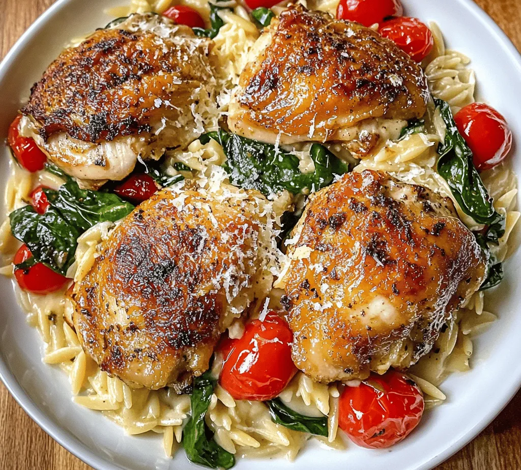 If you're looking to impress that special someone or simply elevate your weeknight dinner game, <strong>Marry Me Chicken Orzo</strong> is the dish that promises to deliver romance and flavor in every bite. This delightful one-pan meal combines succulent chicken thighs, creamy orzo pasta, and a medley of fresh vegetables, creating a dish that is both visually appealing and irresistibly tasty. The preparation is straightforward, making it accessible for both novice cooks and culinary enthusiasts, ensuring that you can whip up a gourmet experience without the fuss.” /></p>
</p>
<p><strong>Cooking the Orzo</strong></p>
</p>
<p>When it comes to perfecting the Marry Me Chicken Orzo, the orzo is an essential component that deserves careful attention. This tiny pasta, resembling rice, absorbs flavors beautifully and pairs wonderfully with chicken and creamy sauces. To ensure your orzo is cooked to perfection, it’s crucial to handle it properly within this one-pan dish.</p>
</p>
<p>Start by adding the orzo to the pan once the chicken has had a chance to brown and develop its rich flavors. It’s important to ensure that the orzo is fully submerged in the liquid; this allows it to cook evenly and absorb the delightful juices from the chicken and the accompanying ingredients. The addition of broth or stock not only provides moisture but also infuses the orzo with flavor, making it an integral part of the dish rather than just a side.</p>
</p>
<p><strong>Combining Ingredients</strong></p>
</p>
<p>As you incorporate the orzo into the pan, reduce the heat to a gentle simmer and cover the pan. This step is critical for achieving optimal cooking conditions. Covering the pan traps steam and heat, ensuring that the orzo cooks evenly without becoming mushy. Allow the orzo to cook for about 10-12 minutes, or until it is al dente. It’s essential to keep an eye on the cooking time and stir occasionally, as this will prevent the orzo from sticking to the bottom and promote even cooking.</p>
</p>
<p>During this time, you want to ensure that the chicken remains juicy. You can do this by not overcooking the chicken; it should reach an internal temperature of 165°F (75°C) but still be tender and succulent. The combination of the chicken juices and broth will create a flavorful base for the orzo, making each bite a perfect harmony of textures and tastes.</p>
</p>
<p><strong>Finishing Touches with Cream and Cheese</strong></p>
</p>
<p>Once the orzo is cooked to al dente perfection, it’s time for the finishing touches that will elevate your dish to the next level. The addition of heavy cream and freshly grated Parmesan cheese is what transforms Marry Me Chicken Orzo into a luxurious meal. The heavy cream will add richness and a velvety texture, while the Parmesan will contribute a savory depth of flavor.</p>
</p>
<p>To achieve the perfect creamy consistency, gradually stir in the heavy cream, allowing it to meld with the other ingredients. Follow this by sprinkling in the Parmesan cheese, stirring until the cheese has melted completely and the sauce has thickened slightly. This step is crucial as it binds the orzo, chicken, and sauce together, creating a cohesive dish that is both visually appealing and delicious.</p>
</p>
<p><strong>Garnishing and Serving</strong></p>
</p>
<p>Presentation is key when it comes to home-cooked meals, especially for a dish as romantic as Marry Me Chicken Orzo. After completing your dish, take a moment to consider how you will serve it. Transfer the orzo and chicken to a large serving bowl or individual plates, ensuring that each serving includes a generous amount of sauce.</p>
</p>
<p>For garnishing, consider using fresh herbs such as parsley or basil. Not only do they add a pop of color, but they also enhance the overall flavor profile of the dish. A sprinkle of extra Parmesan on top can also give it that restaurant-quality touch.</p>
</p>
<p>When serving, pair the dish with a crisp side salad or steamed vegetables to balance the richness of the orzo and chicken. A glass of white wine, such as Chardonnay or Sauvignon Blanc, can complement the flavors beautifully, making for a complete dining experience.</p>
</p>
<p><strong>Nutritional Information</strong></p>
</p>
<p>Understanding the nutritional profile of your meals is essential, especially when preparing a dish like Marry Me Chicken Orzo, which combines multiple food groups into a single serving. On average, one serving of this dish contains approximately 500 calories, with a balance of protein, carbohydrates, and fats.</p>
</p>
<p>– <strong>Protein</strong>: Chicken is a lean source of protein, providing essential amino acids necessary for muscle repair and overall health.</p>
<p>– <strong>Carbohydrates</strong>: The orzo adds a satisfying source of carbohydrates, giving you energy for your day.</p>
<p>– <strong>Fats</strong>: The heavy cream and cheese contribute healthy fats, aiding in nutrient absorption and providing a creamy texture that enhances satiety.</p>
</p>
<p>In addition to macronutrients, the dish is rich in vitamins and minerals. Ingredients such as garlic and herbs provide antioxidants that can support immune health. By combining flavors and nutrition, Marry Me Chicken Orzo is not just a meal; it’s a wholesome experience.</p>
</p>
<p><strong>Versatility of Marry Me Chicken Orzo</strong></p>
</p>
<p>One of the standout features of Marry Me Chicken Orzo is its versatility. While the original recipe is delicious as is, there are countless ways to customize it to suit your preferences or dietary restrictions.</p>
</p>
<p><strong>Ingredient Substitutions</strong>: If you want to switch up the protein, turkey or shrimp can be excellent alternatives. For a vegetarian option, consider using chickpeas or sautéed mushrooms in place of chicken.</p>
</p>
<p><strong>Dietary Restrictions</strong>: If you’re looking for gluten-free options, substitute orzo with rice or gluten-free pasta. For those who are dairy-free, coconut cream can be a great alternative to heavy cream, and nutritional yeast can add a cheesy flavor without dairy.</p>
</p>
<p>Additionally, pairing this dish with a simple green salad or roasted vegetables can enhance its nutritional value and provide a refreshing contrast to the creamy orzo.</p>
</p>
<p><strong>Why This Recipe is Perfect for Special Occasions</strong></p>
</p>
<p>Marry Me Chicken Orzo is not just a meal; it’s an experience that can elevate any occasion. The romantic name itself suggests an intimate setting, making it ideal for date nights, anniversaries, or special celebrations. The rich, creamy flavors and beautiful presentation create an atmosphere of warmth and love, perfect for sharing with someone special.</p>
</p>
<p>Many who have prepared this dish for romantic evenings have shared their testimonials, highlighting how the meal sparked joy and connection at the dinner table. The act of preparing and sharing a home-cooked meal fosters intimacy, making it an ideal choice for those memorable moments.</p>
</p>
<p><strong>Conclusion</strong></p>
</p>
<p>In summary, Marry Me Chicken Orzo is a delightful dish that combines rich flavors, creamy textures, and a touch of romance, making it a perfect choice for various occasions. With its easy preparation and versatile ingredients, this recipe allows home cooks to create restaurant-quality meals in their own kitchens.</p>
</p>
<p>We encourage you to try making Marry Me Chicken Orzo and experience the joy it can bring to your mealtime. Whether you’re celebrating a special occasion or simply want to enjoy a comforting meal, this dish is sure to leave a lasting impression. Remember, cooking is not just about feeding the body; it’s about creating memorable meals that foster connection, love, and cherished moments around the table.</p>
<div id=