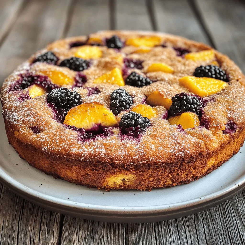 As the summer sun shines brightly and the farmers' markets overflow with vibrant produce, there's no better time to indulge in the delightful combination of fresh peaches and blackberries. This Peach Blackberry Coffee Cake is an embodiment of that seasonal joy, bringing together the sweet and slightly tart notes of these fruits with a moist, tender crumb that's simply irresistible. Whether you're looking for a comforting breakfast to start your day, a charming centerpiece for your brunch gathering, or a delightful dessert to finish off a meal, this coffee cake is the perfect choice for any occasion.