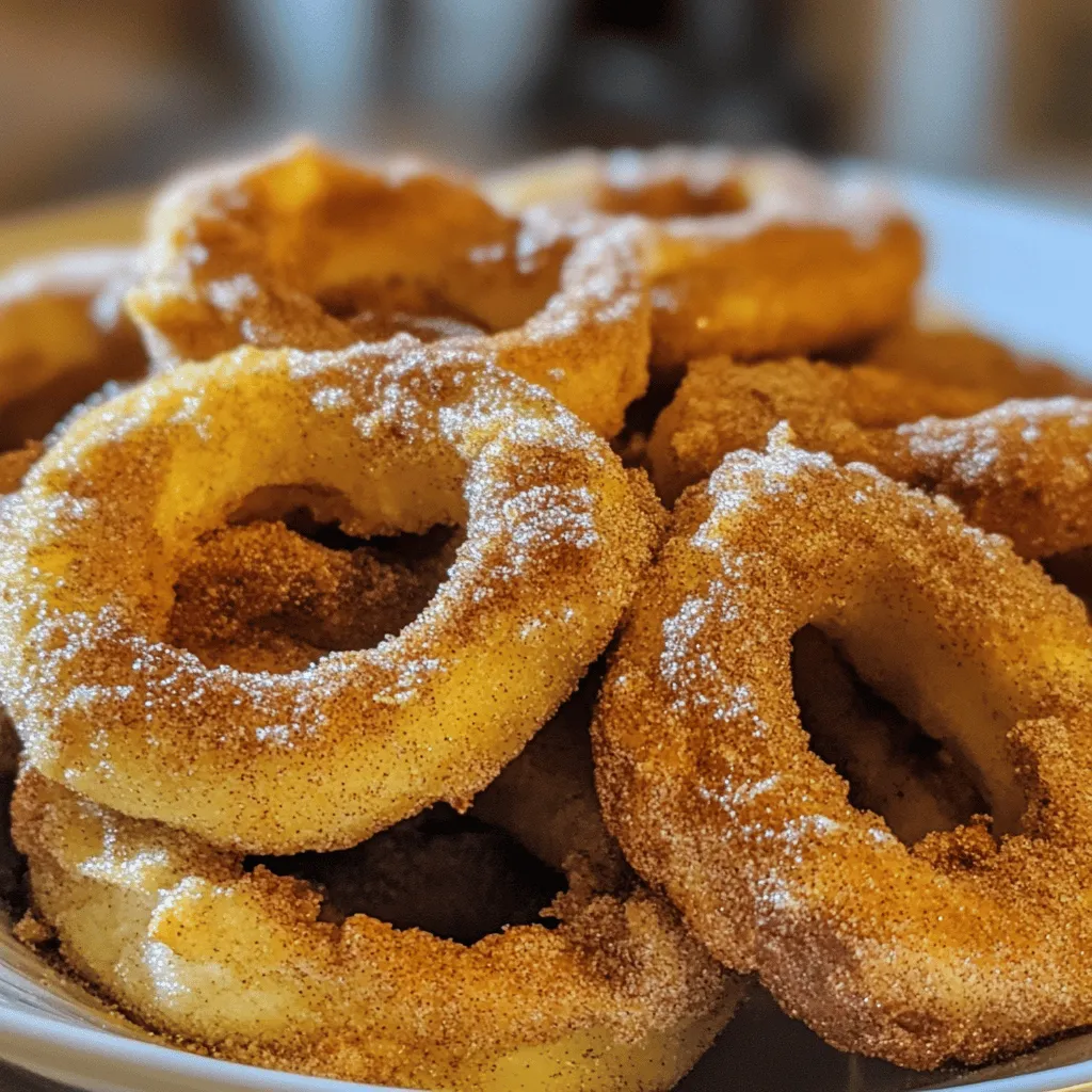Crispy fried cinnamon apple rings are a delightful treat that combines the natural sweetness of apples with the warm, aromatic flavors of cinnamon and nutmeg. These delectable rings offer a perfect balance of flavor and texture, where the crispiness of the fried batter complements the tender apple inside. Whether served as a dessert or a snack, these apple rings are sure to please anyone who takes a bite.