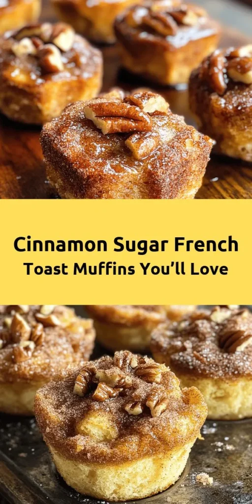 Indulge in the warm, sweet flavors of Cinnamon Sugar French Toast Muffins! These easy-to-make muffins combine the classic taste of French toast with a delightful cinnamon sugar topping. Just mix together milk, eggs, and cubed bread, and bake until golden. Perfect for breakfast or a snack, they’re sure to please everyone. Plus, they’re ready in just 35 minutes! Enjoy them warm or cool for a delicious treat anytime.
