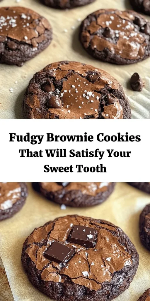 Indulge your sweet tooth with these fudgy chocolate brownie cookies that are the perfect blend of textures and flavors. Made with rich semi-sweet chocolate and a hint of cocoa powder, these cookies deliver a delightful chewy bite in every mouthful. The addition of chocolate chunks takes them over the top, while a sprinkle of flaky sea salt adds the finishing touch. With just 15 minutes of prep time, you can whip up a batch of these delicious treats that are sure to impress!