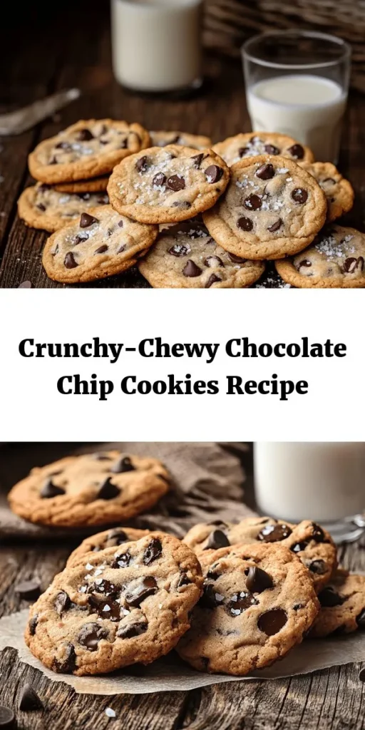 Indulge in the perfect combination of crunchy and chewy with these delicious chocolate chip cookies! Made with simple ingredients like flour, butter, and two types of sugar, this easy recipe comes together in just about 30 minutes. Whether you enjoy them plain or with nuts, these cookies are sure to satisfy your sweet tooth. Bake a batch today and fill your kitchen with irresistible chocolatey aroma! Perfect for sharing or a cozy night in.
